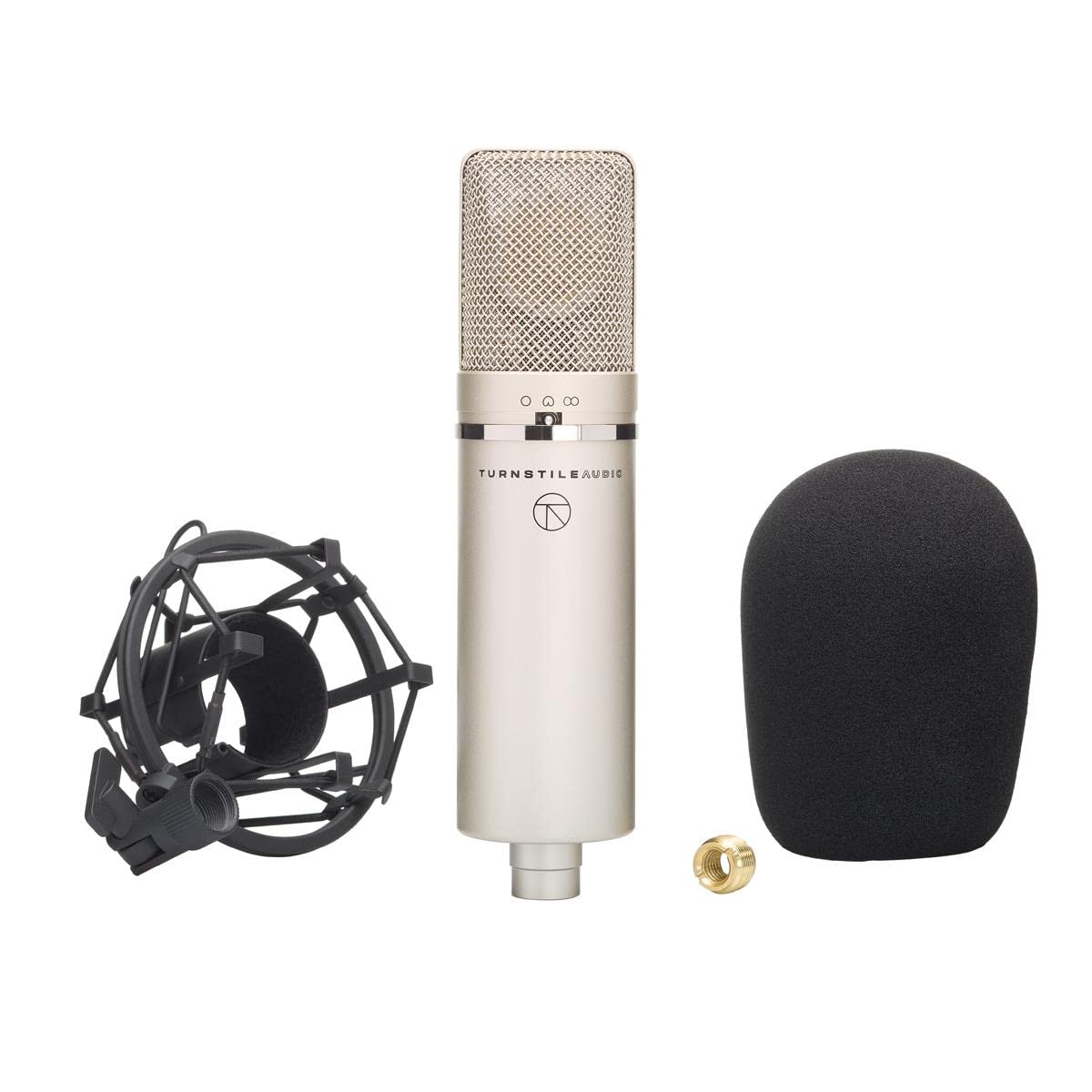Turnstile Audio Concourse Series TAC1100 Multi-Pattern Cardioid Condenser Microphone, Large Diaphragm for Vocal Recording, Podcasting, and Streaming