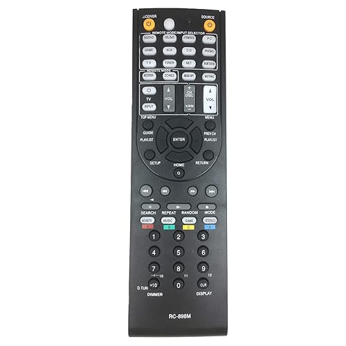 GHUST RC-898M Remote Control Replacement for Onkyo AV Receiver Home Theater System TXNR646 TX-NR646 TXNR747 TX-NR747 TXNR545 TX-NR545