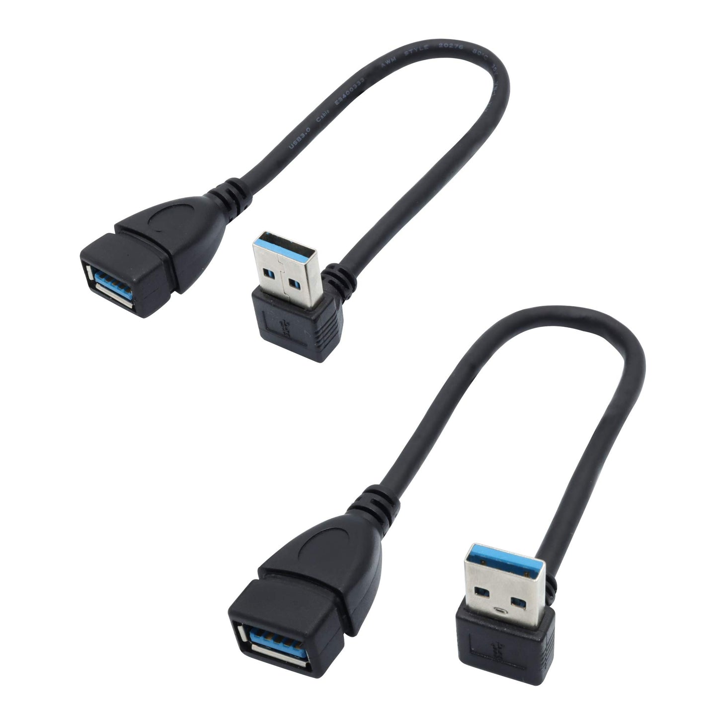 Chadou Male to Female Extension Cable - 2Pack USB 3.0 Male to Female Adapter 7.9inches (20cm)
