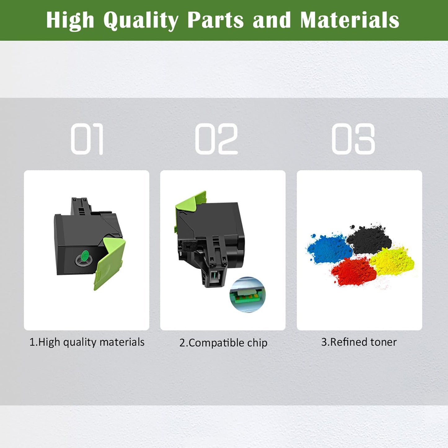 GREENPRINT Compatible Toner Cartridges C310 C315 [Black 3000 Pages, CMY 2000 Pages] 4 Colors for Xerox C315 C315dni C315dnim C310 C310dni C310dnim