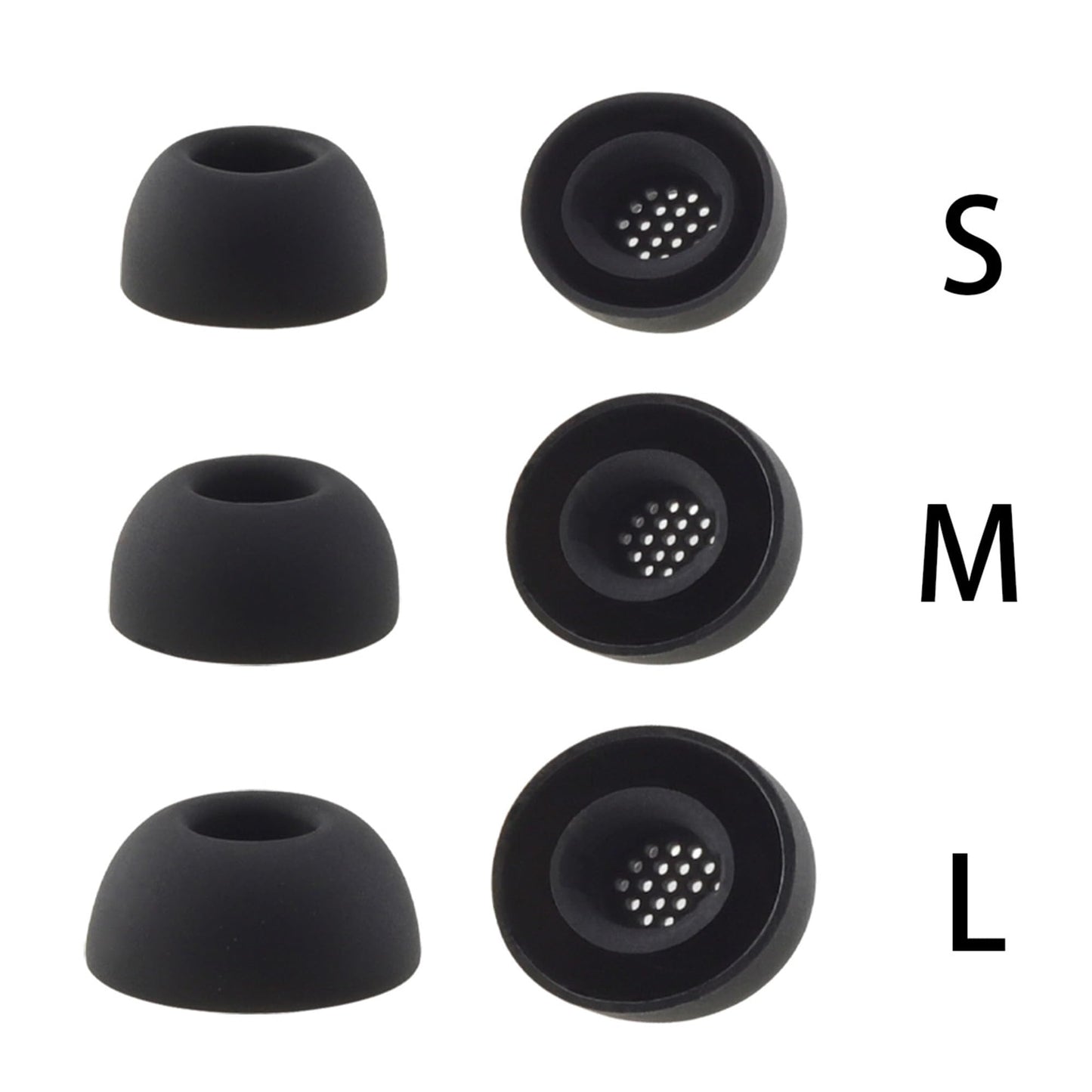 NANLANFAN Replacement Silicone Ear Tips for JBL Tour Pro 3 Wireless Earbuds, 3 Pairs (Black, S/M/L)