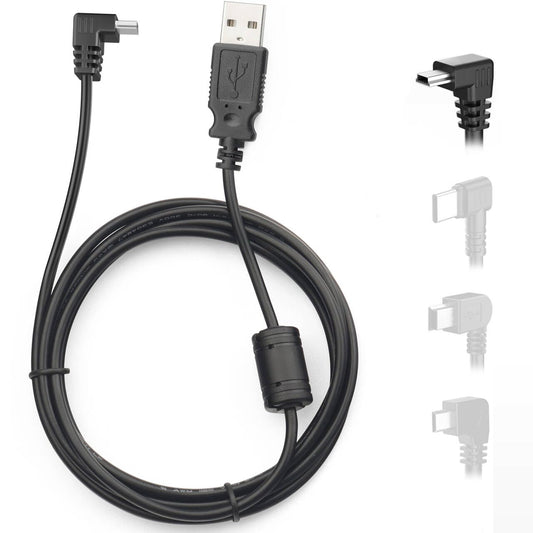 YQMAJIM for Garmin GPS Charger Cable,(6Ft 18AWG) Mini USB GPS Power Cord for Garmin Nuvi,90 Degree GPS Replacement Charging Wire,GPS Charger Cables