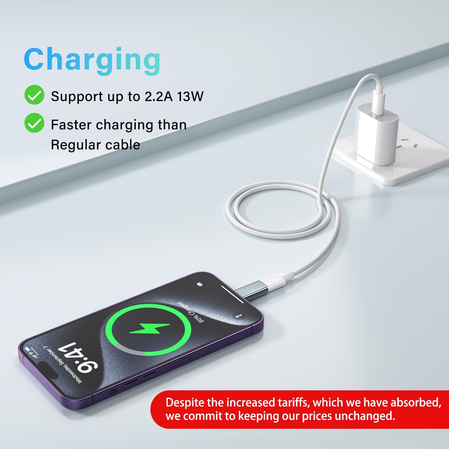 USB C Type C to Lightning Adapter ?4 Pack? 1.8-2.2A 15W Fast Charging Support Data Sync,Lightning to USB Type C Cable Adapter