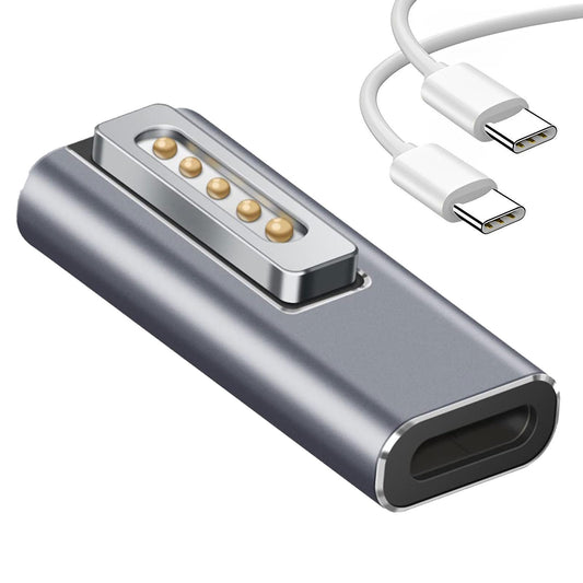kocomio Magnetic USB C to Magnetic 2 Male to Female Adapter Safe 2 PD 100W Power Fast Charging Converter for 2013-2015 MacBook Pro Air with 100W/5A…