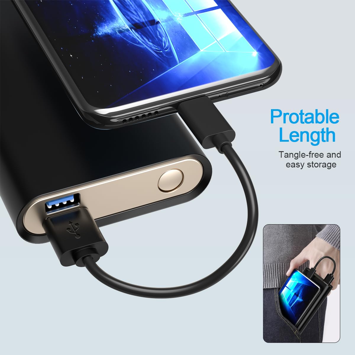 Short Micro USB Cable 1ft, 12 inch Fast Android Charger Cord for Samsung Galaxy,Fire Stick,Power Bank,Moto,MP3,PS4,Chromecast,Micro USB Charging Cable