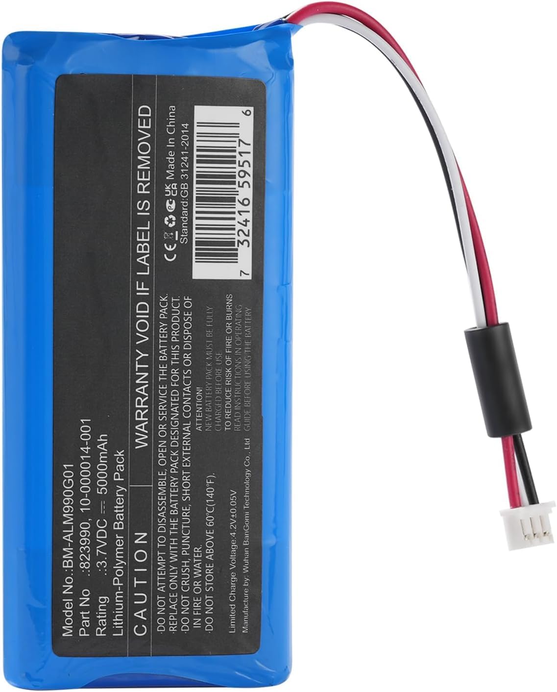 Ejjinenbby 3.7V 5000mAh 823990 2GIG GC3e Battery Replacement for 2GIG GC3e Panel SP1-GC3 GC3 Panel,10-000014-001