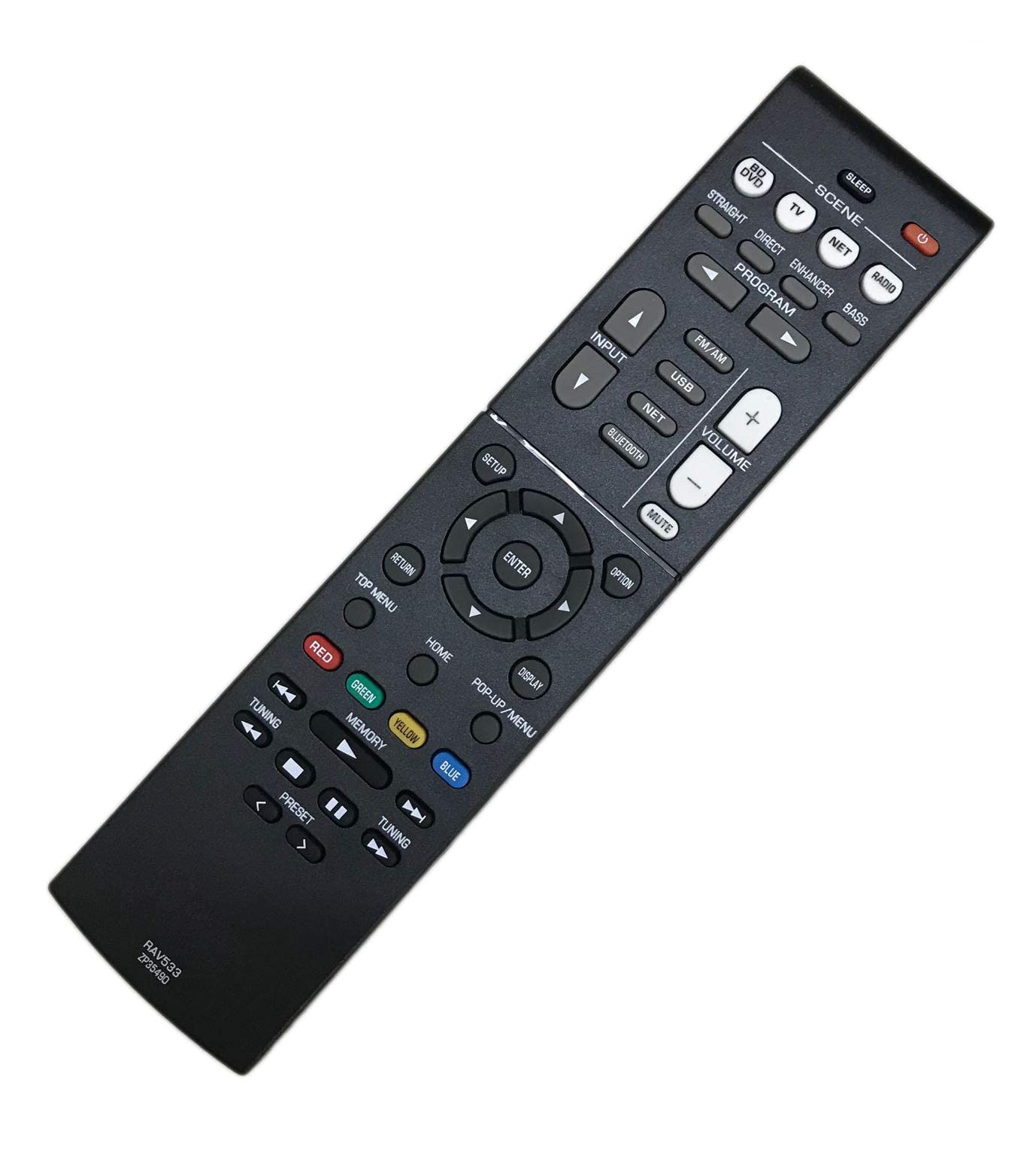 Replacement Remote Control for Yamaha RX-V379 RX-V381 RX-V383 RX-V385 RX-V483 RX-V579 RX-V581 HTR-3068 RX-V585 RX-V481 HTR-2067 RX-V479 RX-V479BL AV