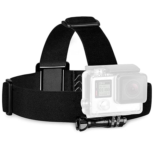 Head Strap Mount Compatible with GoPro Hero 13 12 11 10 9 8/AKASO EK7000 Brave 4 5 6 7 LE V50X/Dragon