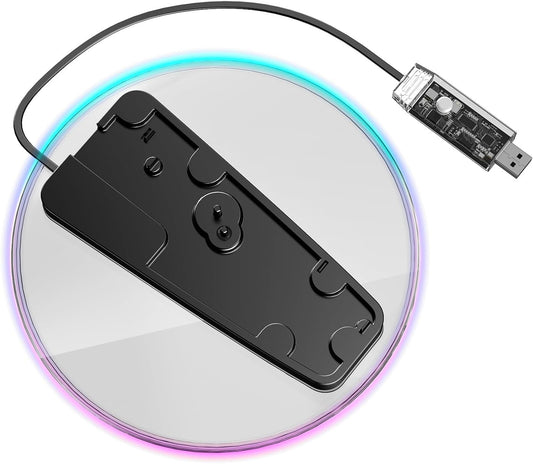 SALYMECONY PS5 Vertical Stand Compatible with PS5 Slim/Digital/CD Version, Base Bracket Accessories with 7 RGB Lights for PlayStation 5 Pro