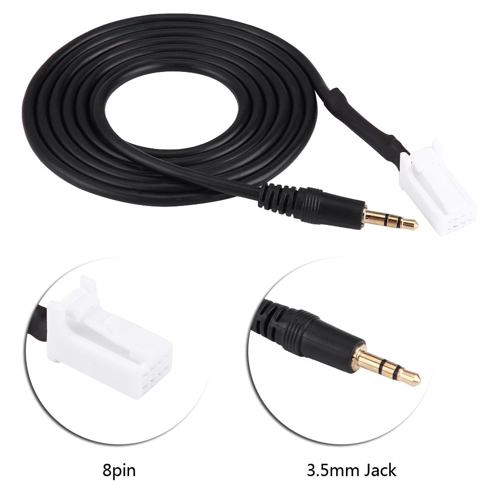 Suuonee Car Cable, Plug 3.5mm Input Adapter for Swift Jimny, Easy Connect Devices Music Plug Play, Compatible Car Stereo Direct Replacement