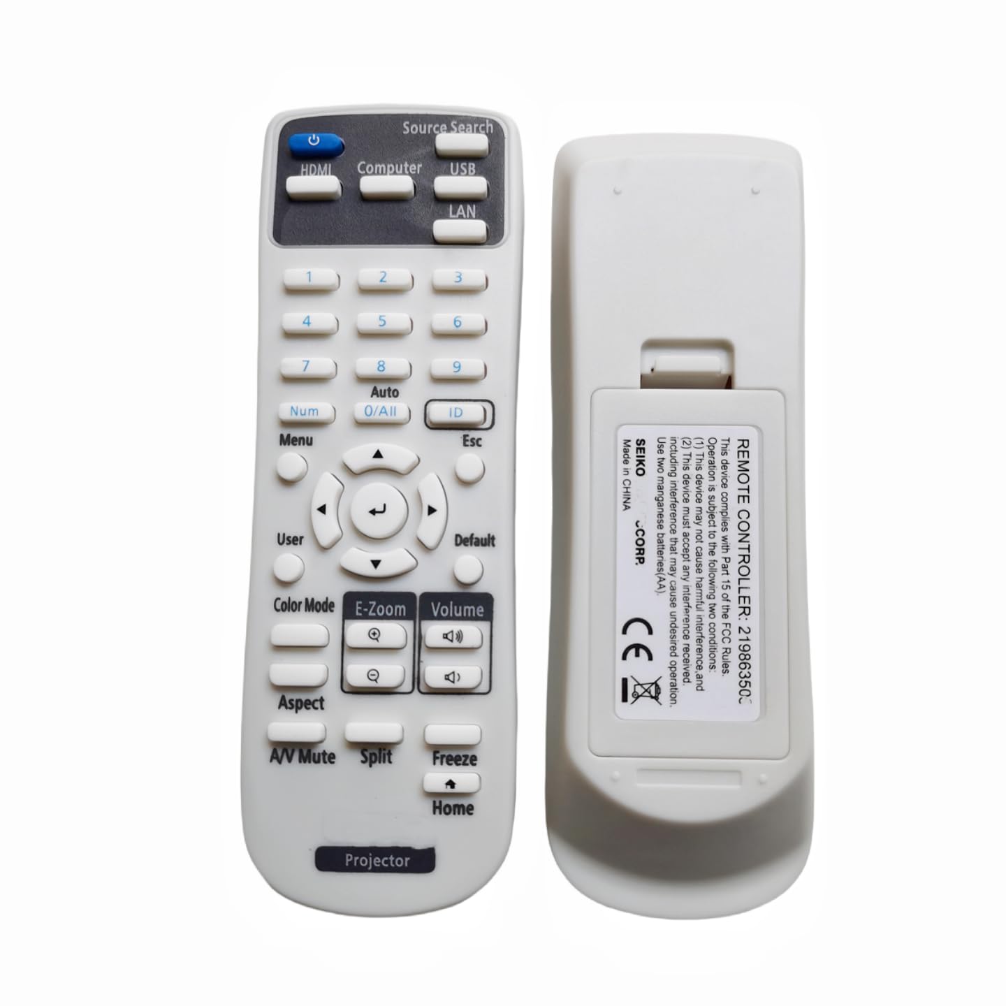 Loakdsa Replacement Remote Control for Epson Projector EB-118 EB-720 EB-725W EB-725Wi EB-735F VS260 EX3280 EX5280 EX9230 PRO EX10000 EX7280 EX9240