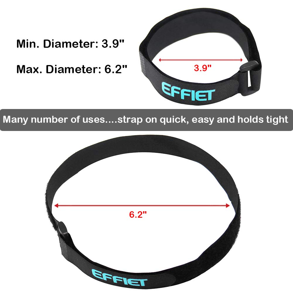 12 Packs Fastening Cord Wrap 1 x 24 Inches Hook and Loop Cinch Straps, EFFIET Adjustable Adhesive Extension Hose Storage Strap, Securing Bike Sleeping