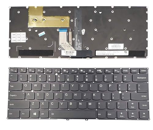 LPH Replacement Backlit Keyboard for Lenovo Yoga 910-13IKB Yoga 5 Pro Series Laptop