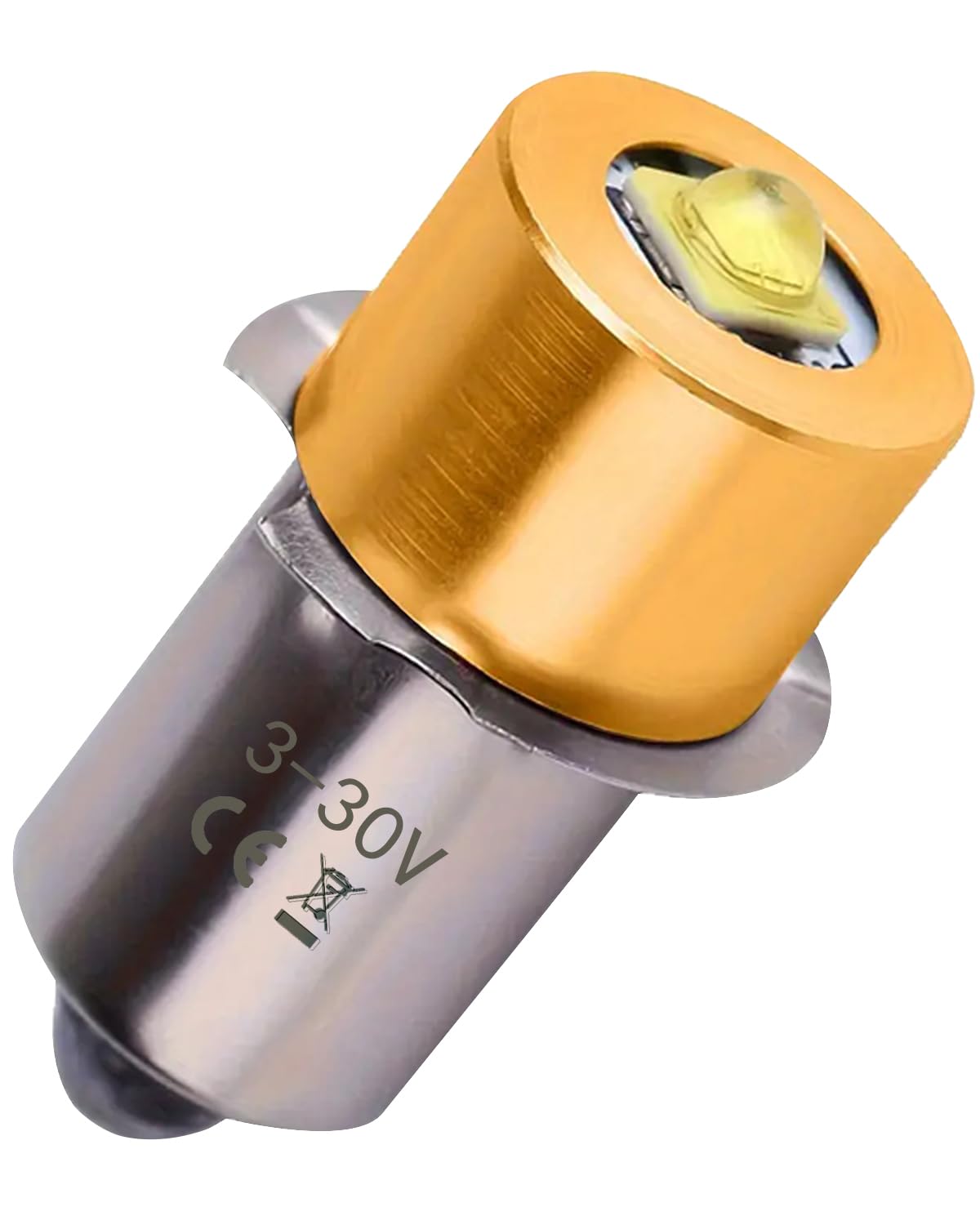 Deerma LED Maglight Bulb Replacement DC 3-30V for 3-16 C&D Cell 3W LED Flashlights, Brighter & Longer Lifespan Than Original(1 Pack)
