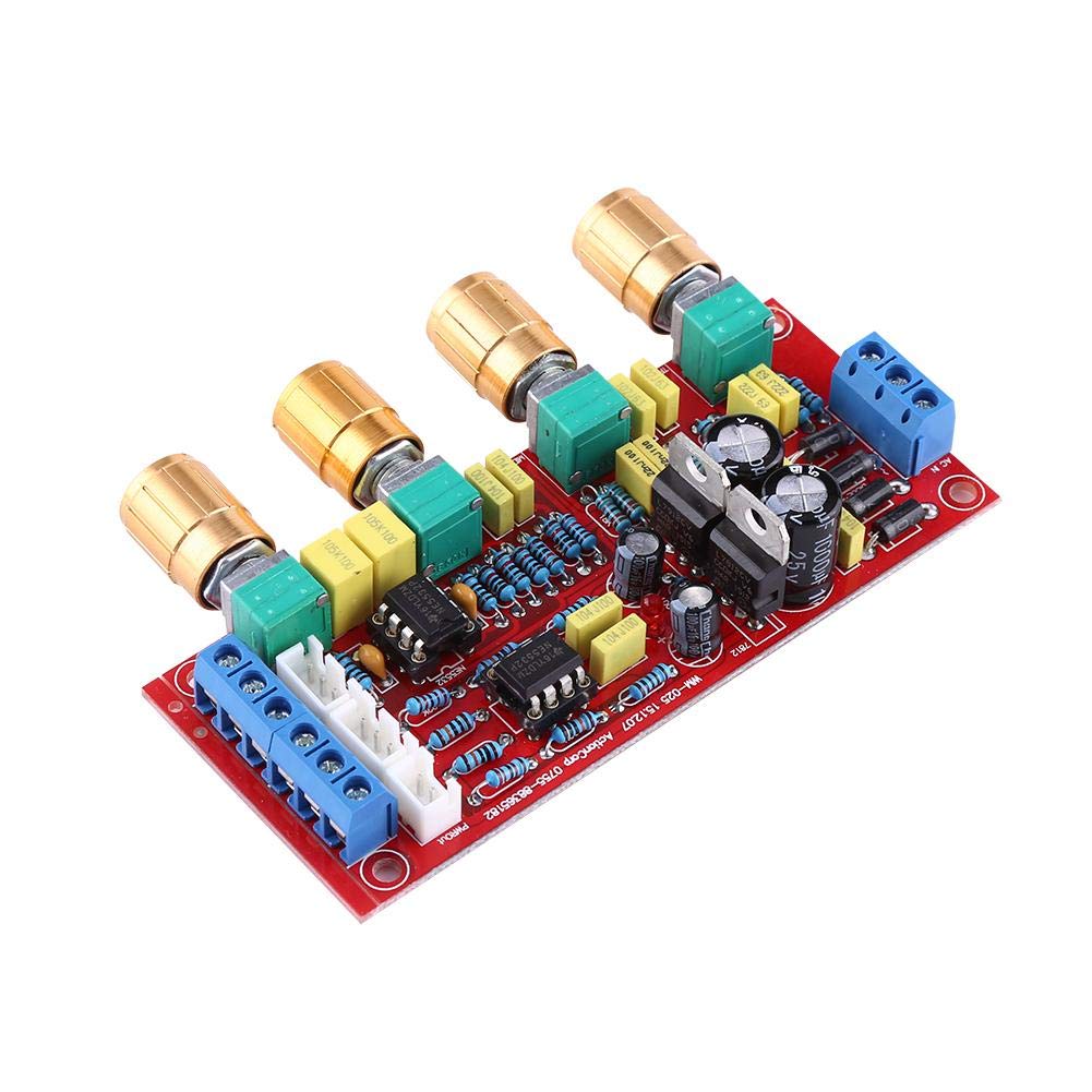 YWBL-WH Amplifier Board, HiFi Preamp NE5532 Pre-Amplifier Tone Board Kits AC 12V OP-AMP HiFi Amplifier(Assembled Board)