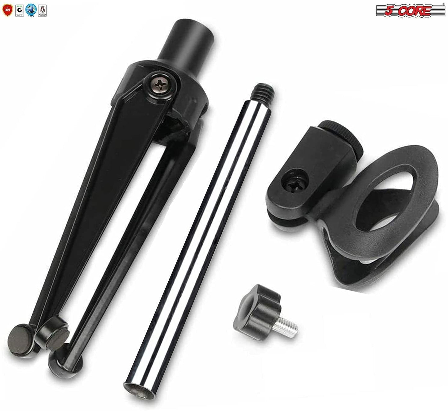 5 Core Premium Mini Microphone Stand Tripod Universal Adjustable Desk Microphone Stand Portable Foldable Table Top Desktop Stand with Small Plastic
