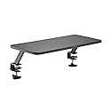 Kantek Ergonomic Mounted Computer Monitor Riser Stand, Floating Desk Shelf, Clamp On Base, 25.6" X 10.2" X 5.1", Black