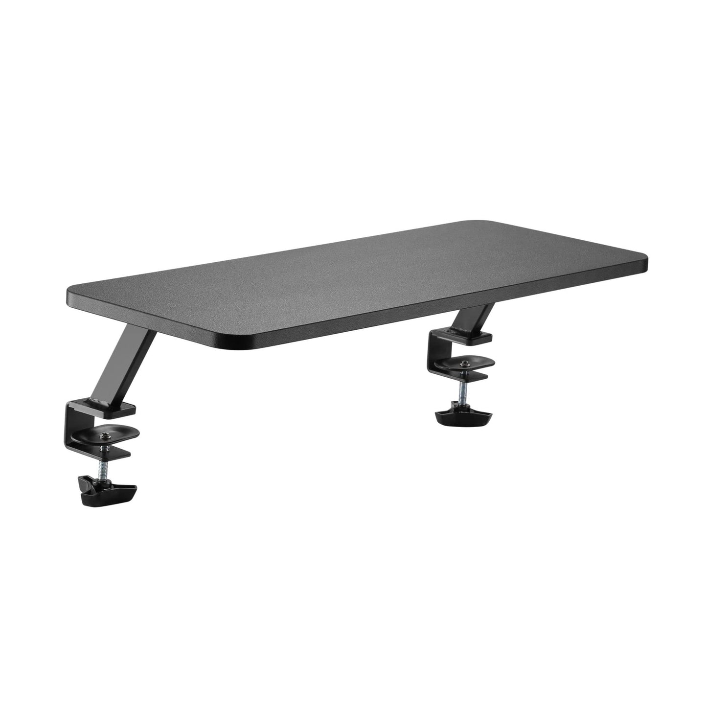 Kantek Ergonomic Mounted Computer Monitor Riser Stand, Floating Desk Shelf, Clamp On Base, 25.6" X 10.2" X 5.1", Black