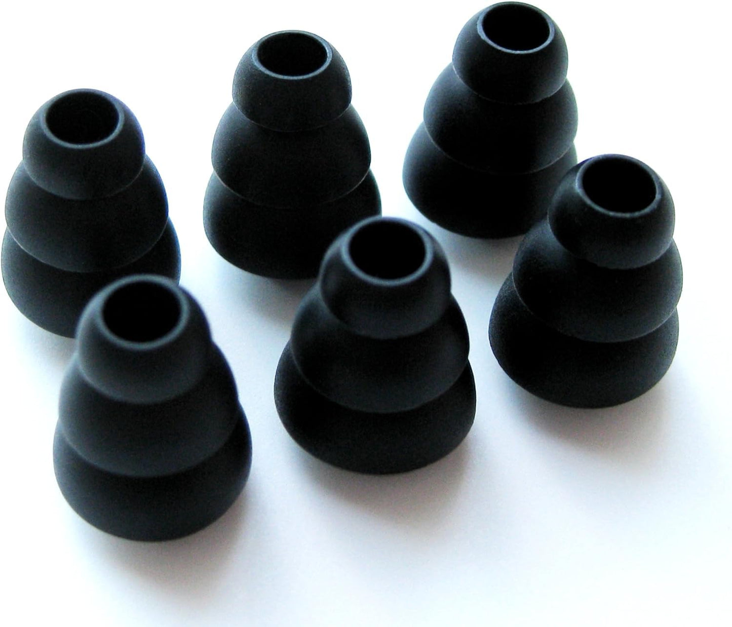 6pcs Eartips Compatible with Beats Flex, Fit Pro, Studio Buds and Studio Buds + True Wireless Earphones -Small Black Triple Flange Replacement Earbuds