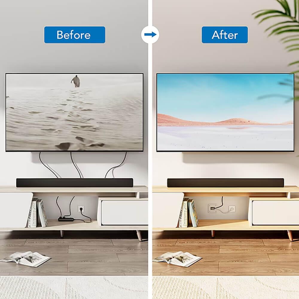 Mount-It! in-Wall TV Cable Concealer Kit with Recessed Power - Triple Outlet, 9ft Cord, and Hand Saw - Easy, Safe Cable Management for Organized TV…