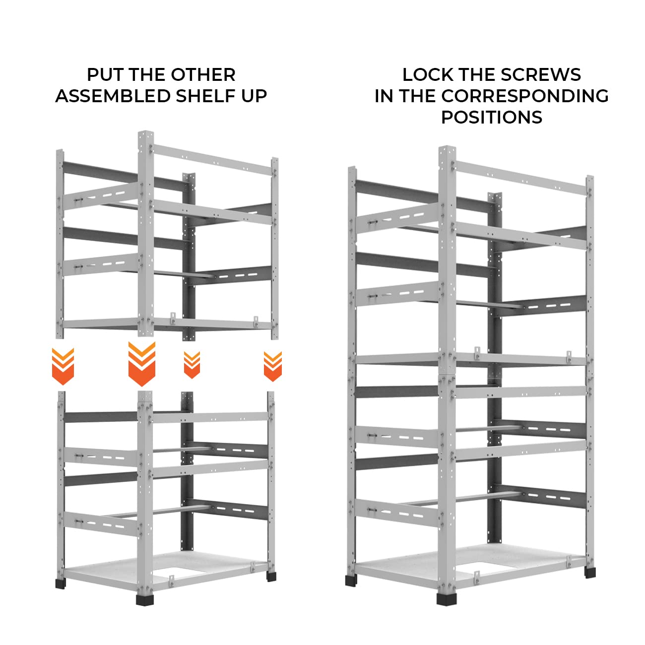 AAAwave The Sluice V.2 12 GPU Mining Rig Frame and 4 pcs of Stacking Brackets (White, 2 Frames)