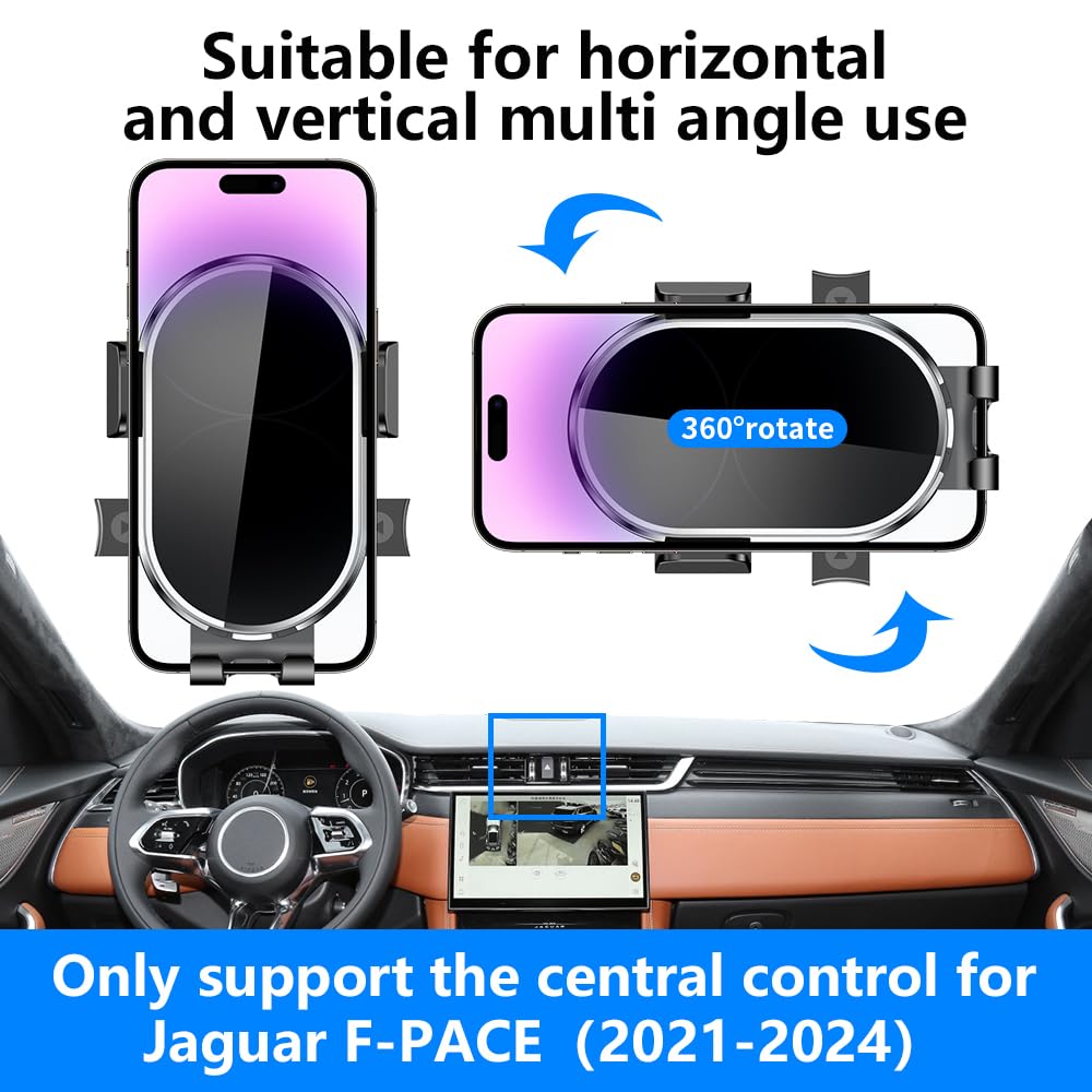 YEGZA Car Phone Holder for Jaguar F-PACE 2021-2024 SUV SVR?Jaguar XF 2021-2024 Auto Accessories Navigation Bracket Interior Decoration Dashboard Cell