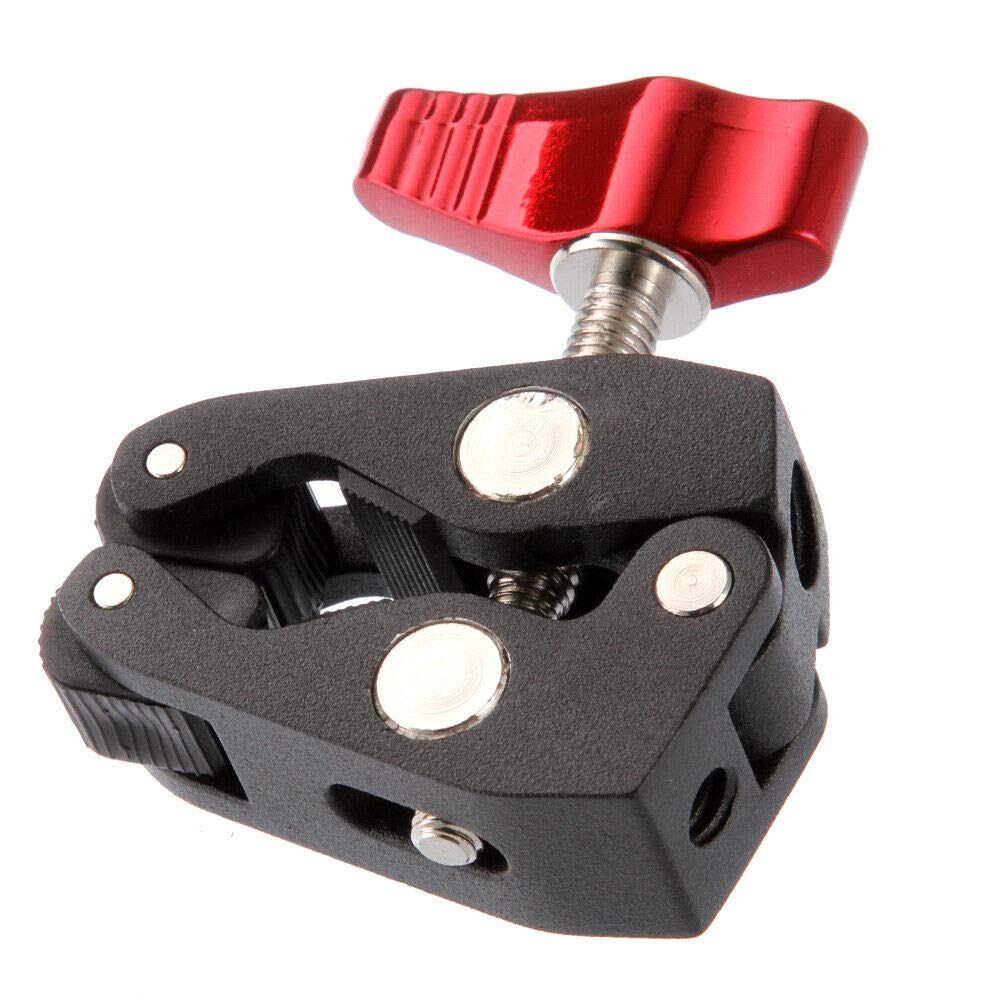 FocusFoto Articulated Magic Arm Crab Claw Super Clamp Clip Holder with 1/4" 3/8" Mount for Studio Flash Light DSLR Camera Tripod Monopod Monitor Video