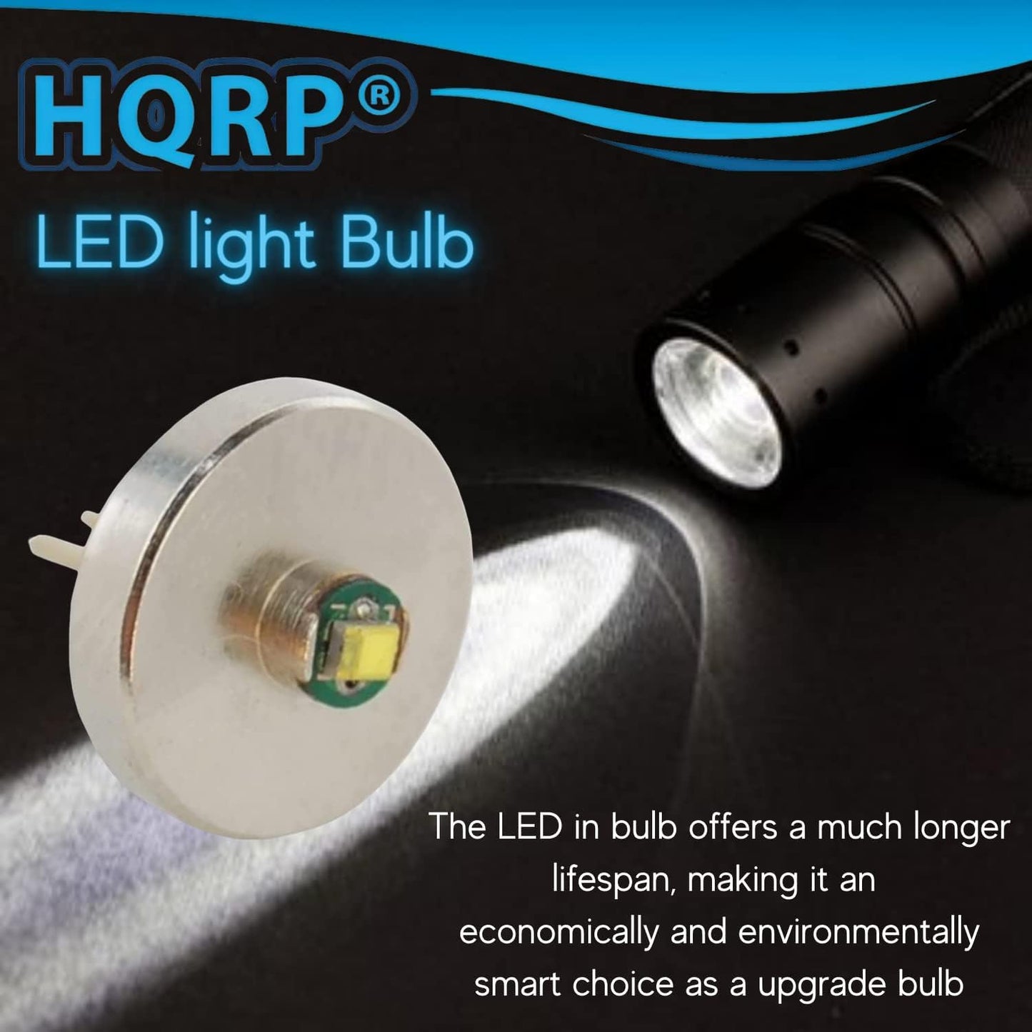 HQRP Hight Power 3W 110 Lumens Bi-Pin LED Module Bulb Compatible with Mag-Lite Mini Flashlight