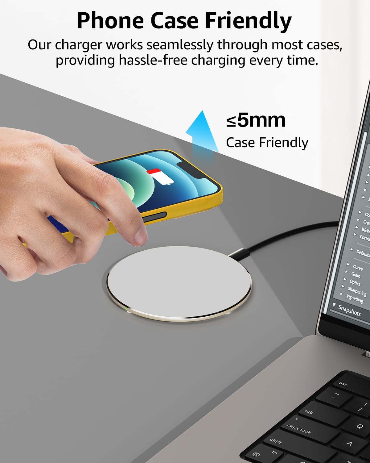 TOZO W1 Max 15W Fast Wireless Charging, Anti-Slip, Sleep-Friendly