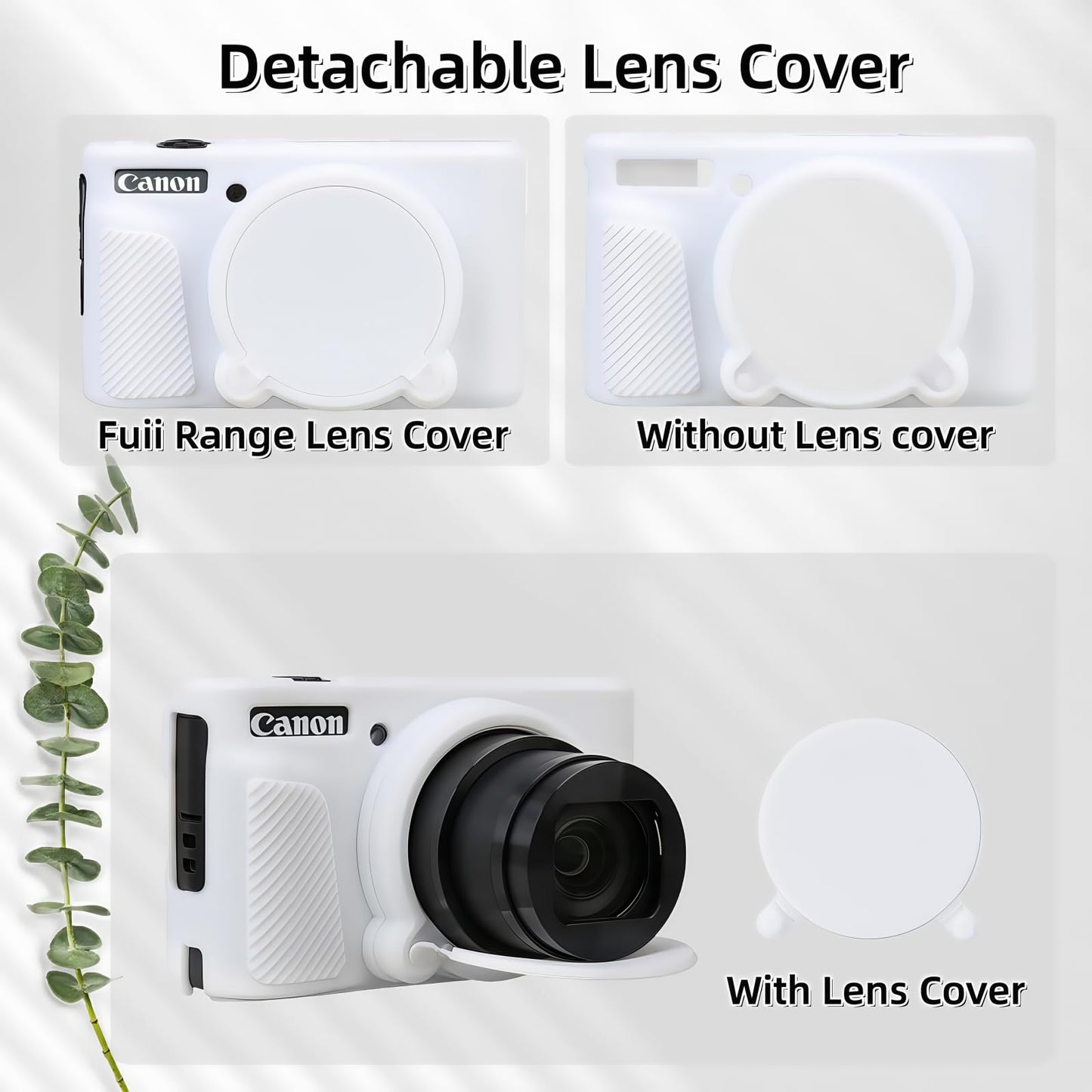 SZHSYJY Camera Case for Canon PowerShot SX740/ SX730 Digital Camera,Soft Silicone Protective Bag Removable Lens Cover,Anti-Scratch Slim Fit