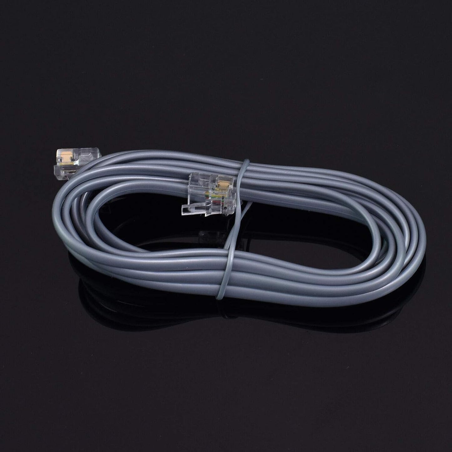 Conext Link RJ11 6P4C Modular Telephone Extension Cable Phone Cord Line Wire (25 Feet, Grey) ?33213?