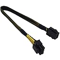 COMeap 6 Pin to 8 Pin CPU Power Adapter, 6 Pin Female to CPU 8 pin (4+4 Detachable) Male EPS-12V Converter Sleeved Cable 13-inch(33cm)