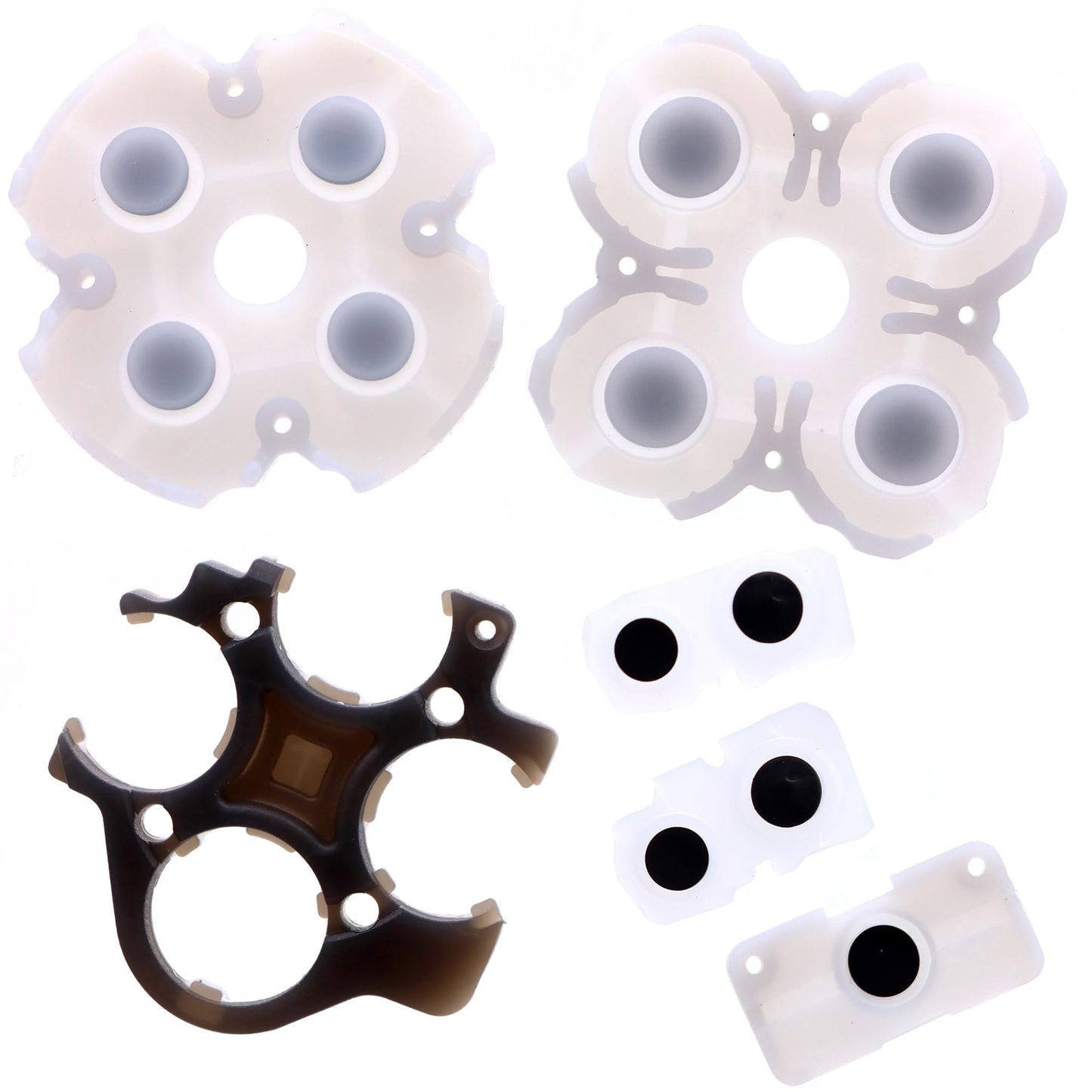 Deal4GO Conductive Rubber Pad Button Film Contacts kit Replacement for PS5 Dua1Sense Controller GEN 2 BDM-020, Grey