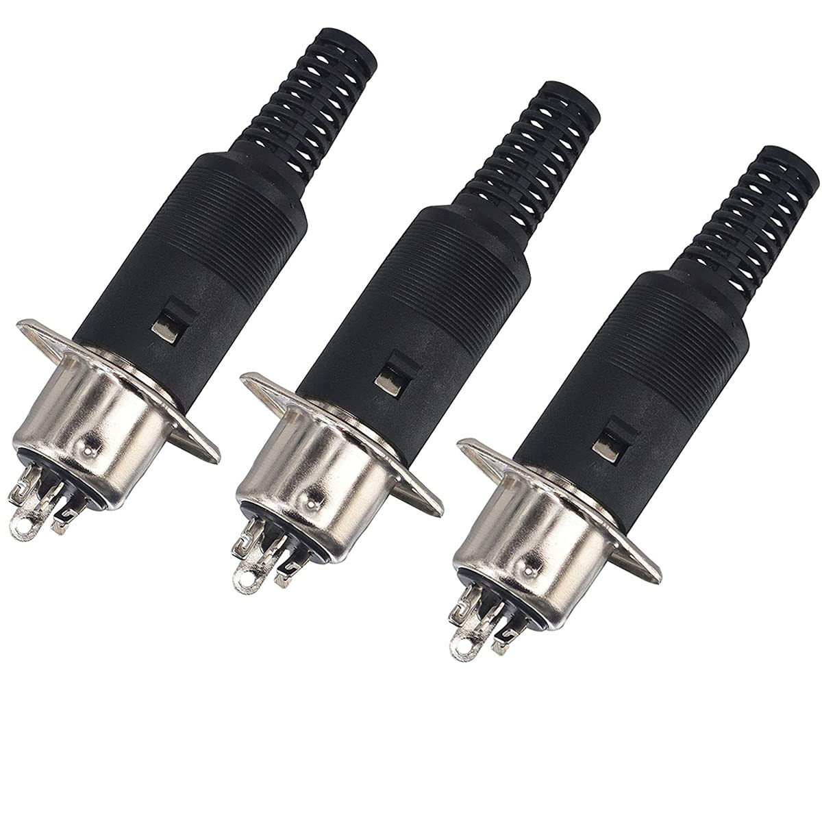 jing 7 Pin DIN Male Plug Female Adapter Socket Panel Mount Chassis Audio AV Solder 7 pin din Connector 3 Sets