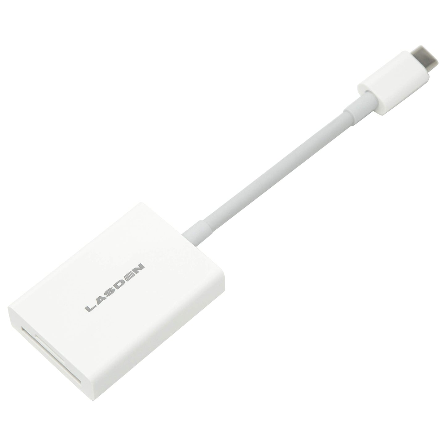 Lasden USB-C Pro Memory Card Reader for MicroSD/SD/SDHC/SDXC, UHS-II High Speed 2 in 1 Micro SD + SD to USB Type C Interface