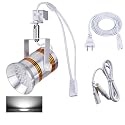 75W High-Power LED Spotlight, Jewelry Display Light, Full Spectrum Plant Grow Light, Aquarium Light, Hook or Ceiling Mount (6000K) White Light