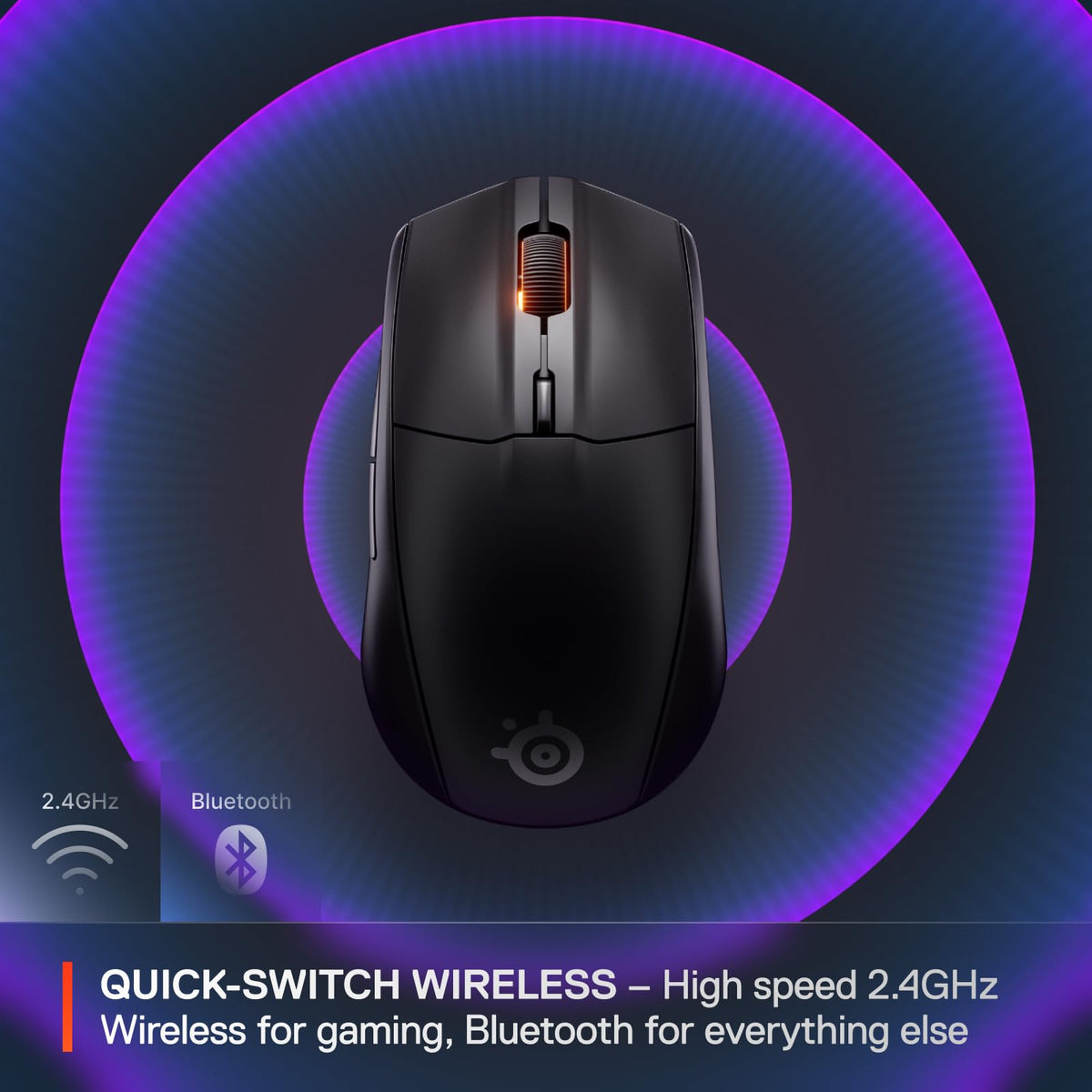 SteelSeries Rival 3 Wireless Gen 2 Gaming Mouse - 2.4GHz and Bluetooth - 18000 DPI TrueMove Air Optical Sensor - 60 Million Click Durability