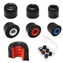 Memory Foam Earbuds Tips - Universal Replacement Ear Tips Sport Anti-Slip for 4mm-5.5mm Nozzle - Noise Isolating, Comfort Fit, 3 Pairs, Storage Case