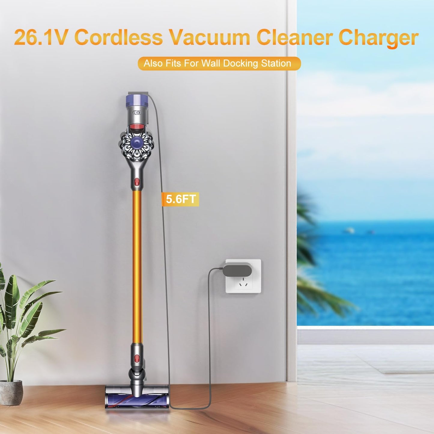 26.1V Vacuum Charger Compatible with Dyson V8 V7 V6 DC59 DC58 DC61 DC62 SV03 SV04 SV05 SV06 SV07 SV09 SV10 SV11 Animal Motorhead Absolute Trigger…