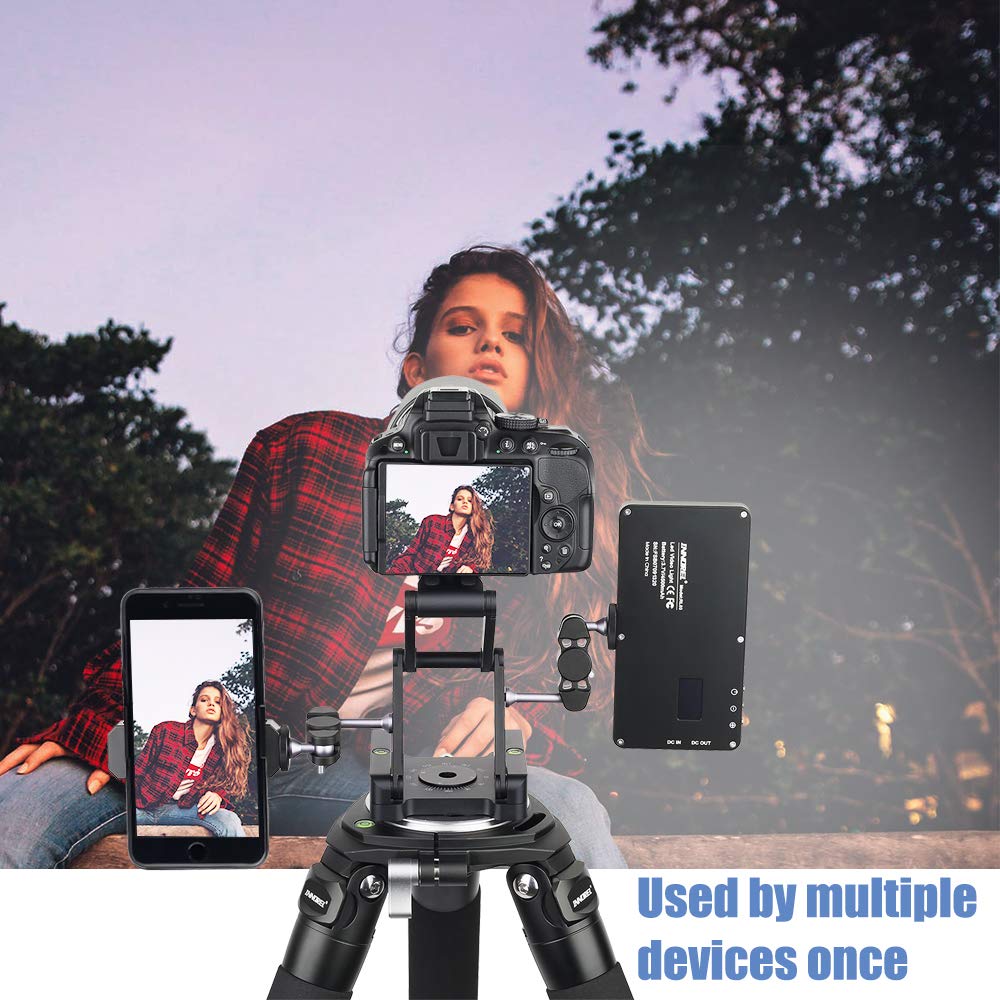 Magic Arm and Phone Mounting Clip, INNOREL Universal Aluminum Alloy Telephone Clamp with A 1/4" to 3/8" Screw for Camera Tripod External Shooting