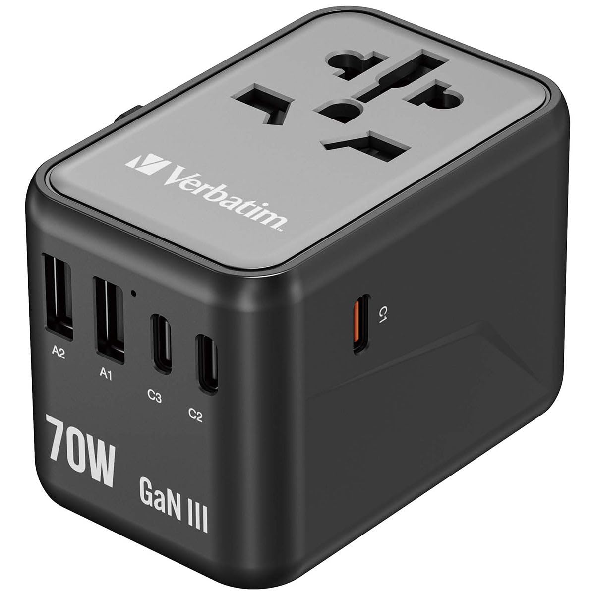 Verbatim UTA-09 GaN III 70W Universal Travel Adapter
