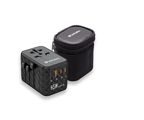 Verbatim UTA-05 Gan III Universal Travel Adapter 65W - USB-C, USB-A