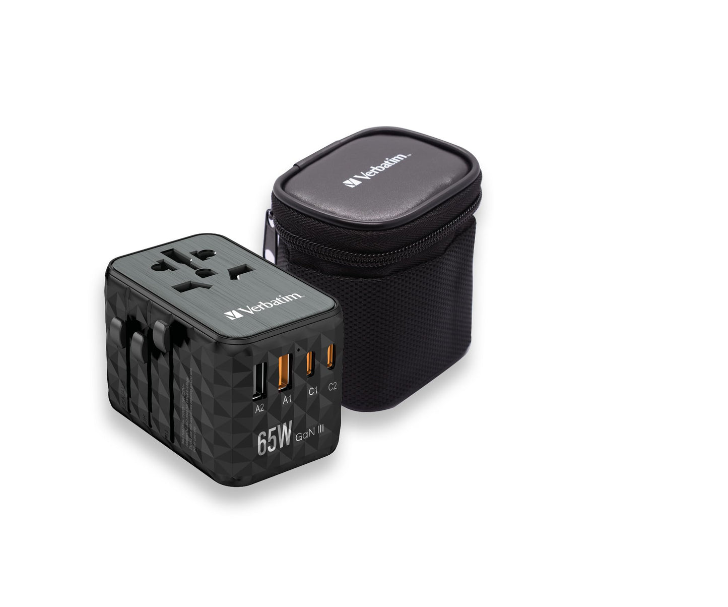 Verbatim UTA-05 Gan III Universal Travel Adapter 65W - USB-C, USB-A