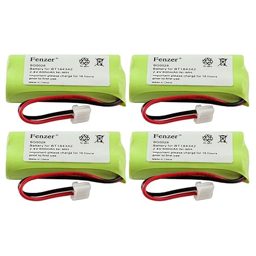Fenzer 4X Home Phone Battery BG0028 for AT&T/Lucent BT-6010 8000 8001 8300 BT18433 BT184342 BT28433 BT284342/ Vtech 6030 6031 6032 6041 6042 6052 6053