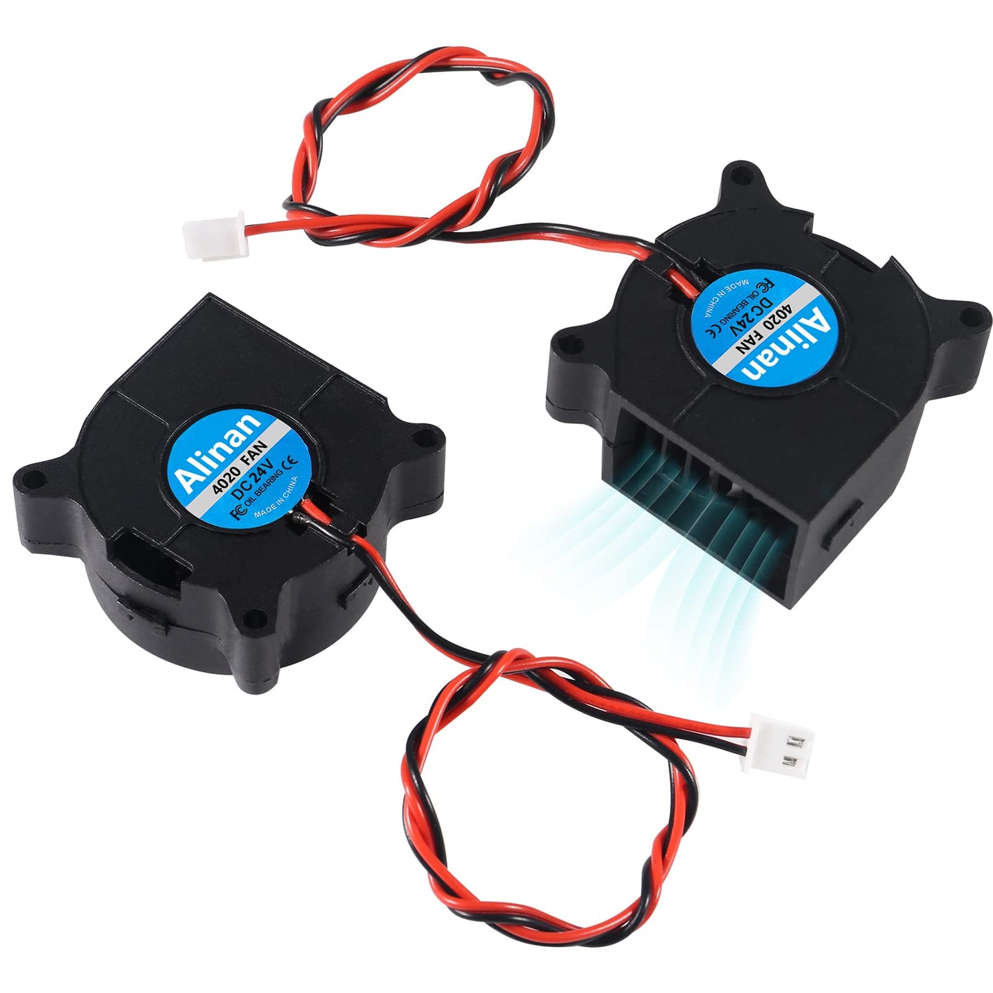 Alinan 6pcs 4020 24V Brushless Cooling Blower Fan 40 * 40 * 20MM Cable Length 30CM Dual Ball Bearing 2PIN Terninal