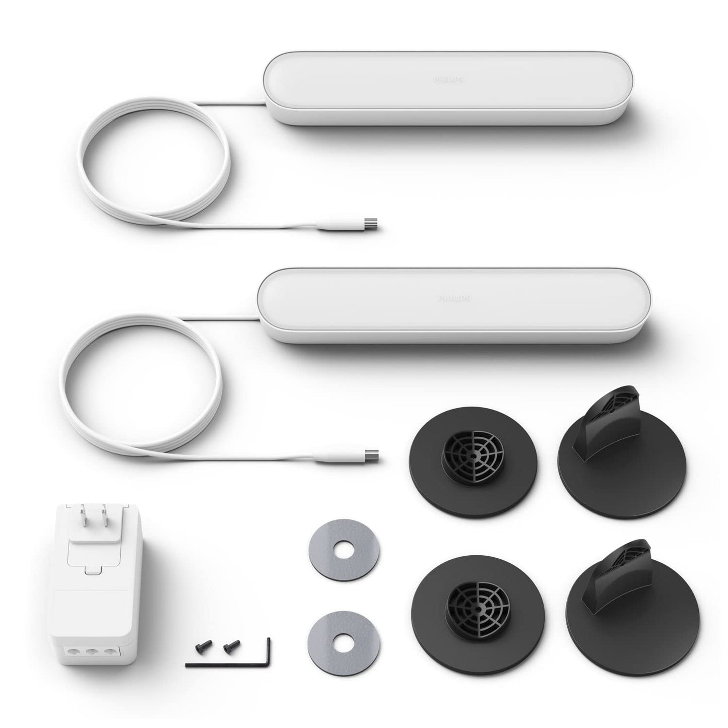 Philips Hue Smart Play Light Bar Base Kit, White - White & Color Ambiance LED Color-Changing Light - 2 Pack - Requires Bridge - Control with App