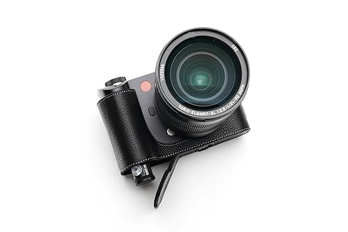 Handmade Genuine Real Leather Half Camera Case Bag Cover for Leica SL2 Black Color