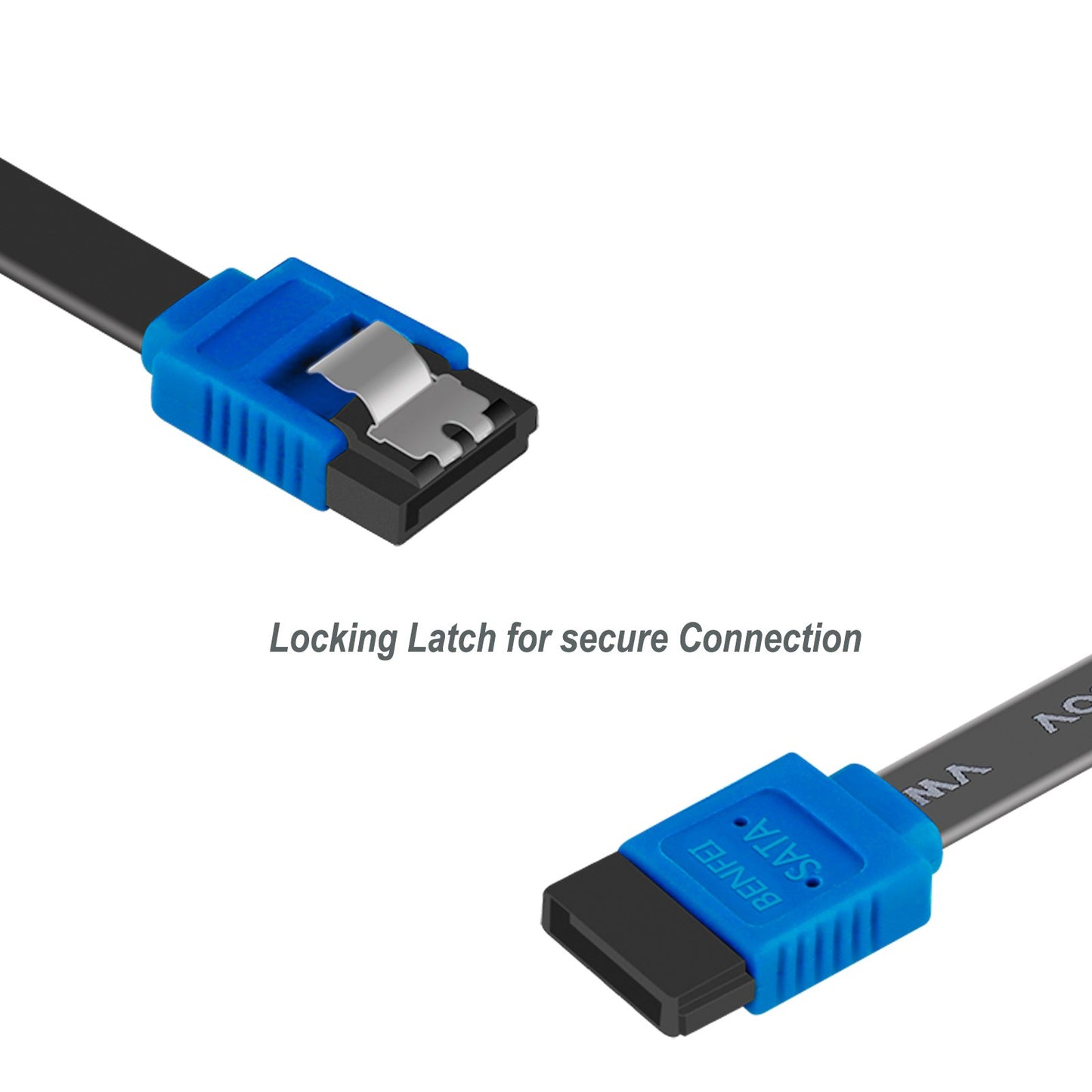 Benfei SATA Cable III, 12 Pack SATA Cable III 6Gbps Straight HDD SDD Data Cable with Locking Latch 18 Inch for SATA HDD, SSD, CD Driver, CD Writer