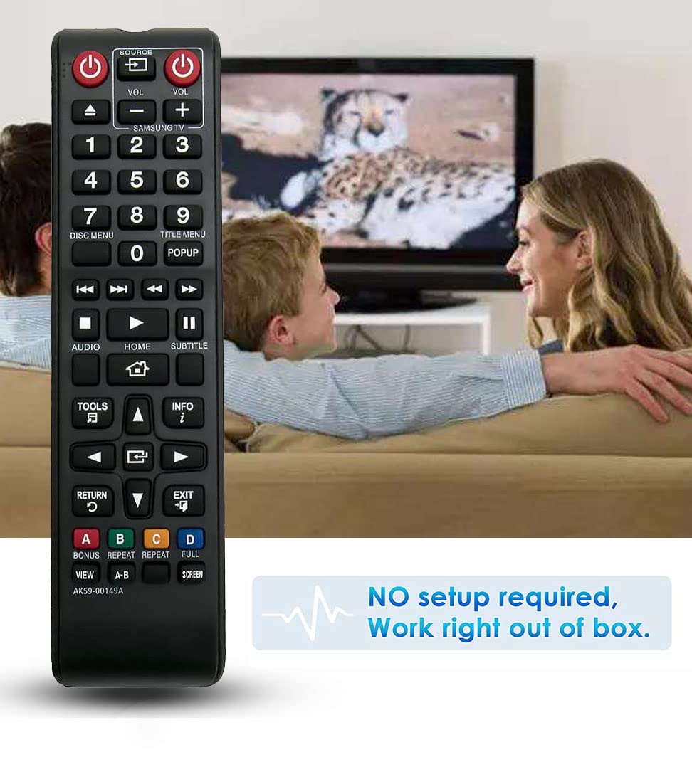 Replacement Remote Control for Samsung BD-JM57 BD-J5700/ZA BD-FM51C BD-FM51C/ZA Blu-ray Disc Player