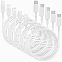 5Pack Apple MFi Certified USB C to Lightning Cable 6FT - Fast Charging for iPhone 14 to 8